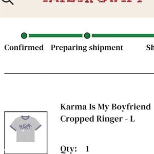 Taylor Swift Midnights Karma is My Boyfriend cropped ringer tee